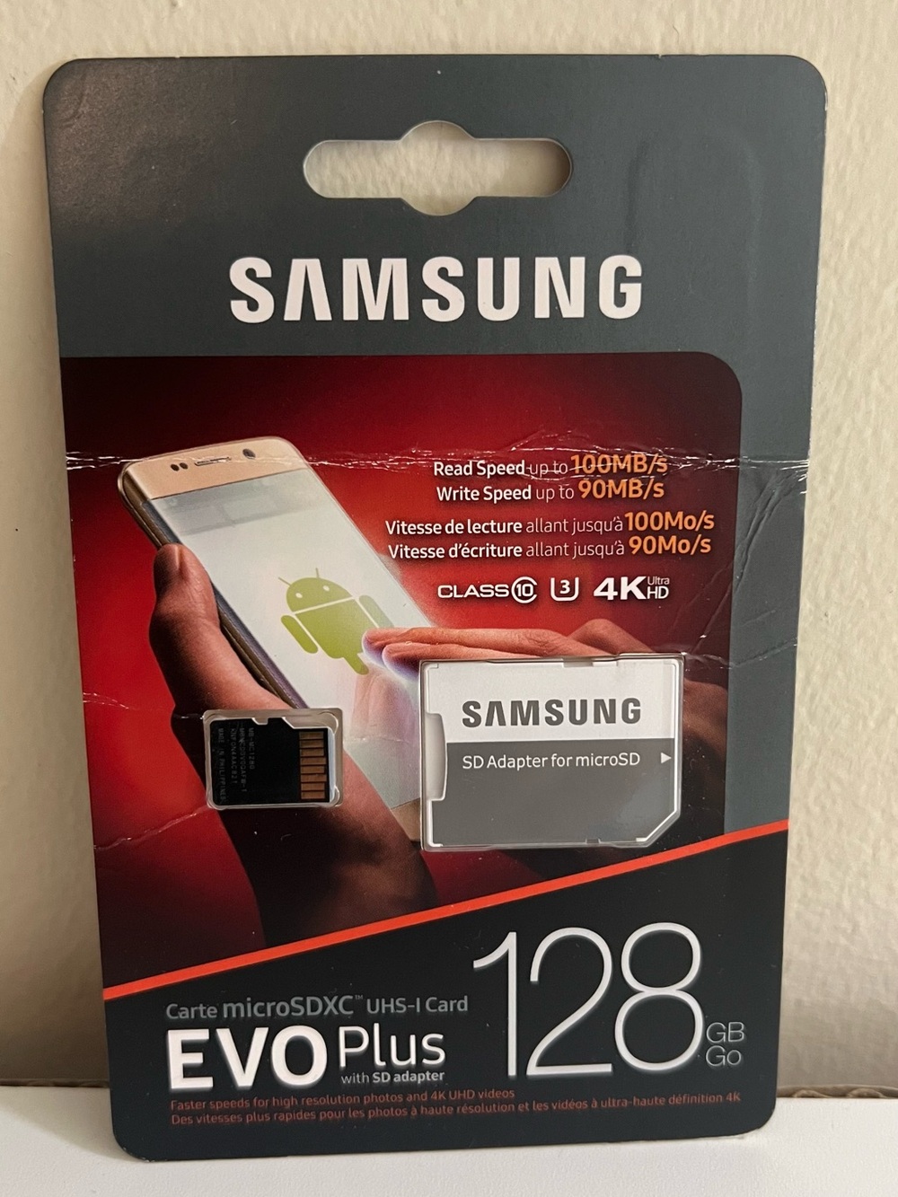 Samsung EVO Plus 128GB microSDXC Card with SD Adapter - Black, Red, White